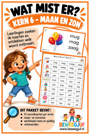 Wat mist er? Kern 6 maan en zon versie