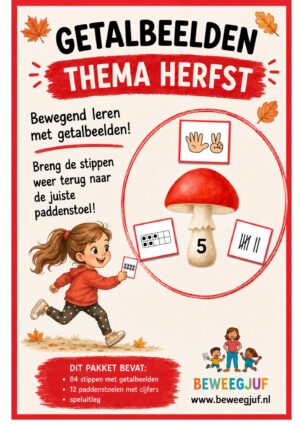 Paddenstoelen met getalbeelden tot 12