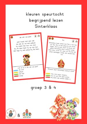 Kleurenspeurtocht begrijpend lezen Sinterklaas